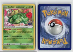 Radiant Venusaur #004/078 Pokemon Go Radiant Rare Pokemon TCG NM - Image 3