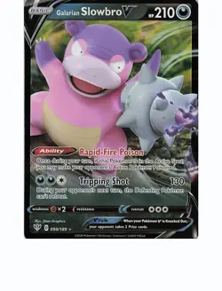 GALARIAN SLOWBRO V 099/189 Holo V Rare DARKNESS ABLAZE Pokemon Holo Near Mint - Image 1