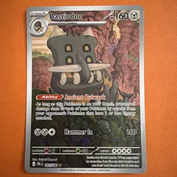 Bastiodon 093/084 IR Pitch Black ILLUSTRATION RARE Pokemon English Me05 HOLO EN - Image 1