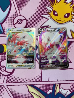 Pokemon TCG - Hisuian Zoroark V SWSH297 & Hisuian Zoroark VSTAR SWSH298 - NM - Image 1