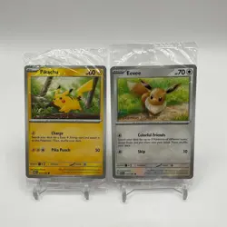 Pikachu & Eevee Pokemon 151 Pokemon Together Promo Sealed Set #1 - Image 1
