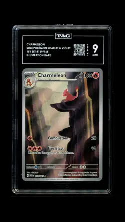 Charmeleon 169/165 Illustration Rare TAG 9 Mint Pokemon 151 - Image 1