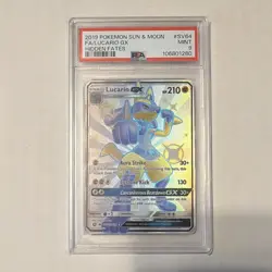 Pokemon TCG Lucario GX Hidden Fates SV64/SV94 PSA 9 - Image 1