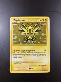 Pokemon Zapdos 150/147 Supreme Victors Secret Rare Holo English 2009 LP - Image 2