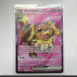 Dachsbun EX 160/142 - Stellar Crown - NM Full Art - Pokemon - Image 1