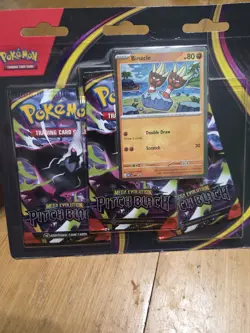 Pokemon Mega Evolution Pitch Black Binacle 3 Pack Blister Sealed In Hand Promo - Image 1