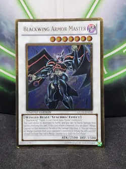 Yugioh Blackwing Armor Master GLD3-EN039 Gold Rare NM - Image 1