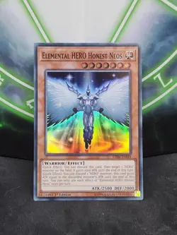 Yugioh Elemental Hero Honest Neos LED6-EN019 Super Rare 1st Edition NM - Image 1