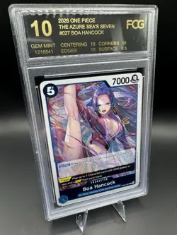 2026 One Piece The Azure Sea’s Seven #027 Boa Hancock Gem Mint 10 - Image 1