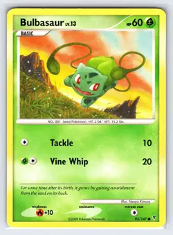 Bulbasaur 93/147 2009 Supreme Victors Set Pokemon Card Non Holo Common - Vlp - Image 1