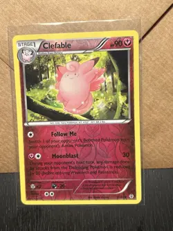 REVERSE HOLO Clefable 51/83 XY Generations Pokemon Card Atsuko Nishida Art - Image 1