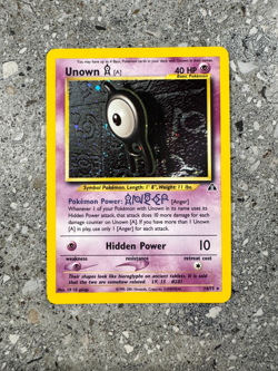 Pokemon TCG Cards Unown A 14/75 Neo Discovery Holo Rare LP-MP - Image 1