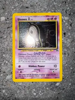 Pokemon TCG Cards Unown A 14/75 Neo Discovery Holo Rare LP-MP - Image 3