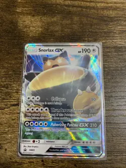 Pokemon TCG Snorlax GX SM05 2016 Sun & Moon Black Star Promo Holo Card - Image 1
