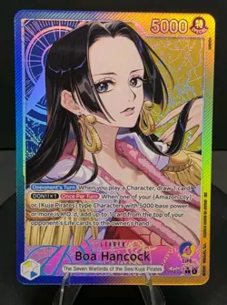 Bandai One Piece Card Game Boa Hancock OP14-041 Leader Alt Art Foil EN - Image 1