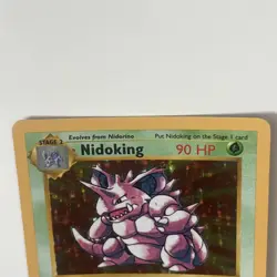 SHADOWLESS Nidoking Holo Base Set 11/102 Pokemon Near Mint Card almost perfect - Image 3