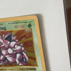 SHADOWLESS Nidoking Holo Base Set 11/102 Pokemon Near Mint Card almost perfect - Image 4