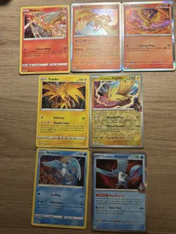 Nintendo Pokemon TCG 7 Card Lot Moltres/Zapdos/Articuno Team Rocket Holo - Image 1