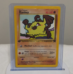 Mankey Team Mint NM Very Rare 1st Edition Rocket 61/82 2000 Pokemon Card - Image 1
