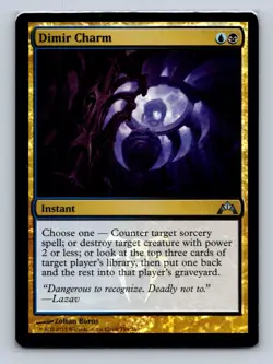 Magic the Gathering - MTG - GTC - Dimir Charm - Foil - Uncommon - Image 1