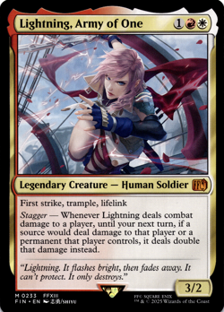 Lightning, Army of One Final Fantasy Regular NM MTG - Image 1