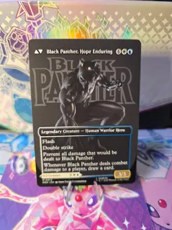 King T'Challa / Black Panther 0373 Borderless Marvel Reg. Super Heroes MTG M/NM - Image 1