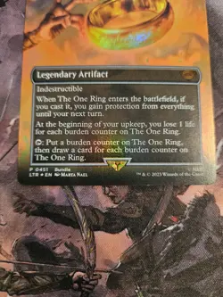 The One Ring - FOIL BORDERLESS PROMO #0451 - MTG LTR - NM/NM+ - Image 3