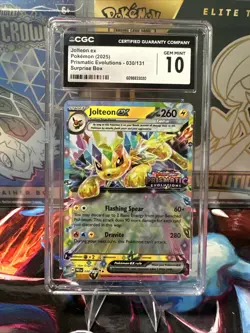 CGC 10 Jolteon EX 030/131 Prismatic Evolutions Stamped Surprise Box Pokemon TCG - Image 1