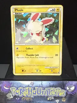 Pokemon Card Plusle HGSS16 Cracked Ice Holo HeartGold SoulSilver Light Play - Image 1