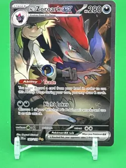 Pokemon N's Zoroark ex 185/159 Journey Together Special Illustration Rare NM - Image 1