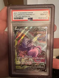 2021 Pokemon SWSH Chilling Reign Galarian Slowking V Alternate Art PSA 10 - Image 3