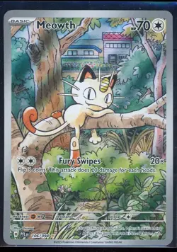 Pokemon Meowth 106/094 – Phantasmal Flames – English IR (Illustration Rare) - Image 1
