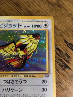 Pokemon WOTC 1997 🪽 Japanese Jungle Set Pidgeot Holo Rare ✨ With Swirl 🌀 - Image 4