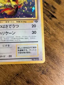 Pokemon WOTC 1997 🪽 Japanese Jungle Set Pidgeot Holo Rare ✨ With Swirl 🌀 - Image 5