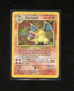 1999 Pokemon Game Base Set Charizard 4/102 Holo Foil Rare Unlimited WOTC - Image 1