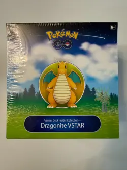 2022 Pokemon GO Premier Deck Holder Collection Box Dragonite VSTAR SEALED - Image 1