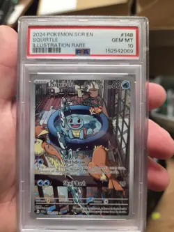 2024 POKEMON SCR EN-STELLAR CROWN ILLUSTRATION RARE #148 SQUIRTLE PSA 10 - Image 1