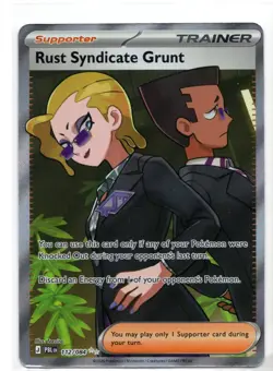 Pokemon TCG Pitch Black Rust Syndicate Grunt Trainer 112/084 ME:05 PBL Ultra Rar - Image 1