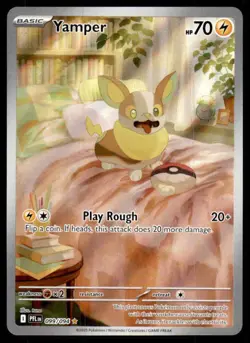 Yamper 099/094 Illustration Rare Phantasmal Flames Pokemon Holo Near Mint - Image 1