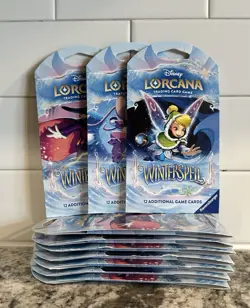Disney Lorcana TCG Winterspell Sleeved Booster Packs - LOT of 10 - In Hand - NEW - Image 1