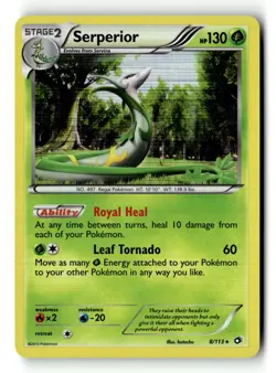Pokemon Card Serperior Holo LP Legendary Treasures 8/113 - Image 1