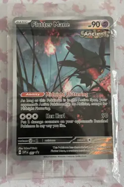 Pokemon TCG Sealed Flutter Mane SVP097 Black Star Promo Scarlet Violet Holo Card - Image 1