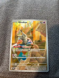 Pokemon Mimikyu 075 Scarlet & Violet Black Star Promo Illustration Rare NM - Image 2