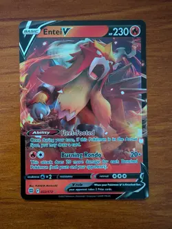 Pokemon TCG Entei V Sword & Shield Mfg: Brilliant Stars 022/172 Holo Ultra Rare - Image 1
