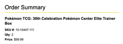 PRESALE Pokemon 30th Anniversary Pokemon Center ETB Elite Trainer Box (9/16/26) - Image 5