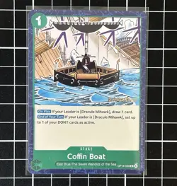 Coffin Boat OP14-039 One Piece Card Game OP14 Pre-Release Gold Stamp ENGLISH - Image 1
