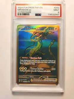 Pokemon TCG Miraidon EX Hyper Rare Card 243/091 Paldean Fates Psa 9 - Image 1