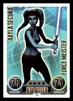 Aayla Secura Star Wars Force Attax Trading Card Game Serie 1 Force Meister 178 - Image 1