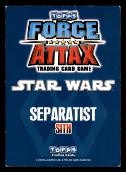 Darth Sidious Star Wars Force Attax Trading Card Game Serie 1 Force Meister 184 - Image 2