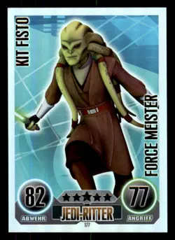 Kit Fisto Star Wars Force Attax Trading Card Game Serie 1 Force Meister 177 - Image 1